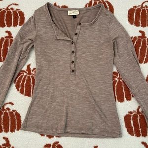 Womens henley long sleeve shirt
